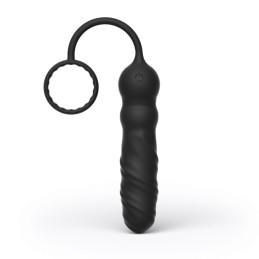Plug anal et cockring Deep Seeker - Noir Taille unique Plug anal et cockring Deep Seeker - Noir Taille unique