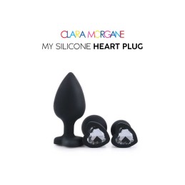 My Silicone Heart Plug - Noir L