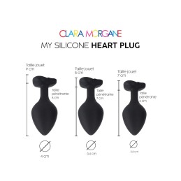 My Silicone Heart Plug - Noir L