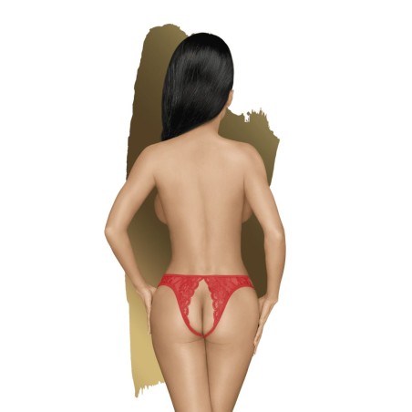 Naughty Valentine - String ouvert  - Rouge S/M - Penthouse - Lingerie Femme