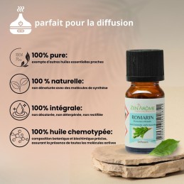 Photo de l'huile essentielle de romarin 10 ml – idéale pour aromathérapie, naturelle et conditionnée en France Photo de l'huile essentielle de romarin 10 ml – idéale pour aromathérapie, naturelle et conditionnée en France