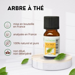 Huile essentielle arbre à thé 10ml naturelle pour aromathérapie, flacon made in France Huile essentielle arbre à thé 10ml naturelle pour aromathérapie, flacon made in France