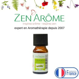Huile essentielle citronnelle naturelle 10ml pour aromathérapie et bien-être, conditionnée en France Huile essentielle citronnelle naturelle 10ml pour aromathérapie et bien-être, conditionnée en France