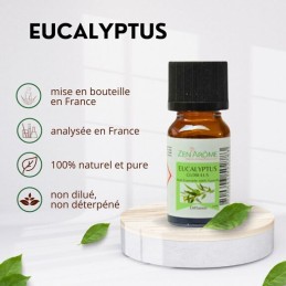 Flacon d'huile essentielle eucalyptus globulus 100% naturelle, aromathérapie, flacon de 10ml Flacon d'huile essentielle eucalyptus globulus 100% naturelle, aromathérapie, flacon de 10ml