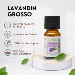 flacon d'huile essentielle lavandin grosso 100% naturelle pour aromathérapie flacon d'huile essentielle lavandin grosso 100% naturelle pour aromathérapie