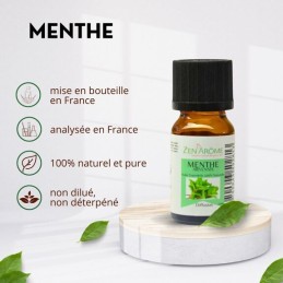 flacon d'huile essentielle menthe arvensis 100% naturelle pour aromathérapie flacon d'huile essentielle menthe arvensis 100% naturelle pour aromathérapie