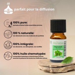flacon d'huile essentielle menthe arvensis 100% naturelle pour aromathérapie flacon d'huile essentielle menthe arvensis 100% naturelle pour aromathérapie