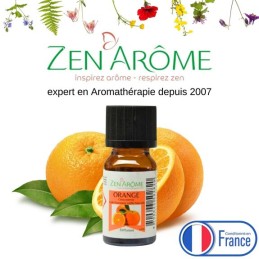 Flacon d'huile essentielle orange douce 10ml - 100% naturelle, aromathérapie, conditionnée en France Flacon d'huile essentielle orange douce 10ml - 100% naturelle, aromathérapie, conditionnée en France
