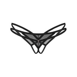 Euridia string ouvert - Noir M/L - Obsessive Freedom - Lingerie Femme