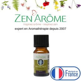 Flacon de 10 ml d'huile essentielle synergie douce nuit, mélange d'huiles essentielles à diffuser. Flacon de 10 ml d'huile essentielle synergie douce nuit, mélange d'huiles essentielles à diffuser.