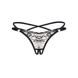 Vila blanes string ouvert - Noir XL/XXL - Obsessive Exquisite - Lingerie Femme