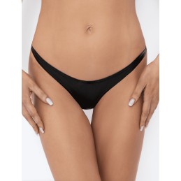 P009 String é effet mouillé en serpent XXL - Noir Handmade - Lingerie Femme