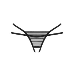 Lune Bellis string ouvert - Noir M/L - Obsessive Exquisite - Lingerie Femme