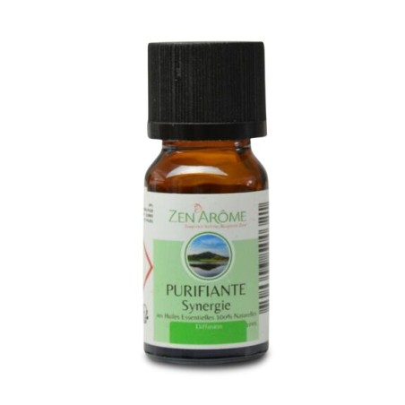Flacon d'huile essentielle synergie purifiante de 10 ml, mélange d'huiles essentielles à diffuser, fabriqué en France Flacon d'huile essentielle synergie purifiante de 10 ml, mélange d'huiles essentielles à diffuser, fabriqué en France