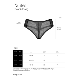 Nuites double string - Noir L/XL