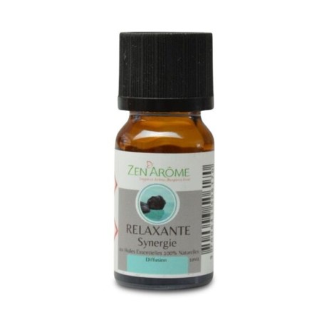 Flacon de 10 ml d'huile essentielle synergie relaxante, mélange d'huiles essentielles à diffuser, fabriqué en France. Flacon de 10 ml d'huile essentielle synergie relaxante, mélange d'huiles essentielles à diffuser, fabriqué en France.