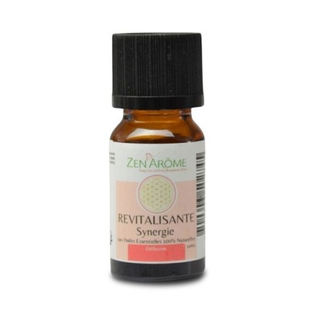 Flacon de 10 ml d'huile essentielle synergie revitalisante à diffuser, fabriqué en France Flacon de 10 ml d'huile essentielle synergie revitalisante à diffuser, fabriqué en France