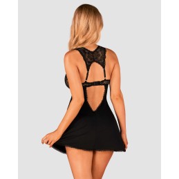 Donna Dream babydoll et String - Noire XL/XXL Donna Dream babydoll et String - Noire XL/XXL