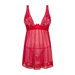 Lacelove babydoll et String - Rouge M/L Lacelove babydoll et String - Rouge M/L