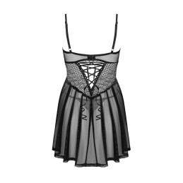 Chemeris babydoll et String - Noire M/L