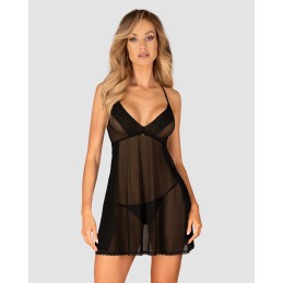Latinesa babydoll et String - Noire XL/XXL