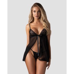 Blomentis babydoll et String - Noire M/L Blomentis babydoll et String - Noire M/L
