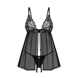Blomentis babydoll et String - Noire M/L Blomentis babydoll et String - Noire M/L