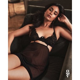 Nutris babydoll et String - Noire XS/S Nutris babydoll et String - Noire XS/S