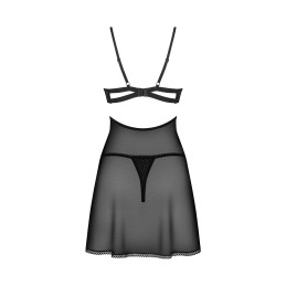 Nutris babydoll et String - Noire M/L