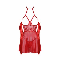 Sexy Kiss 247 babydoll et ruban de satin - Rouge L/XL Sexy Kiss 247 babydoll et ruban de satin - Rouge L/XL
