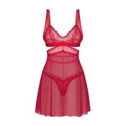 Cupide Desir babydoll et String - Rouge S/M Cupide Desir babydoll et String - Rouge S/M