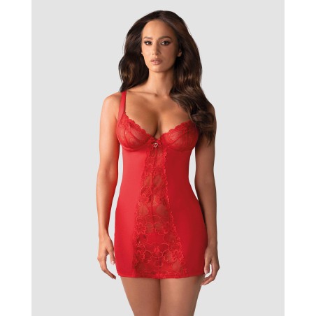 Heartina Nuisette - Rouge XXL/XXXL - Obsessive - Lingerie Femme Heartina Nuisette - Rouge XXL/XXXL - Obsessive - Lingerie Femme