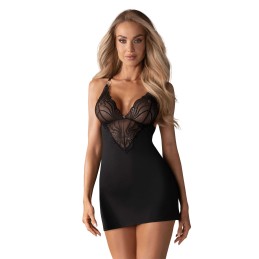 Nuisette et String - Noir S/M - Obsessive - Lingerie Femme