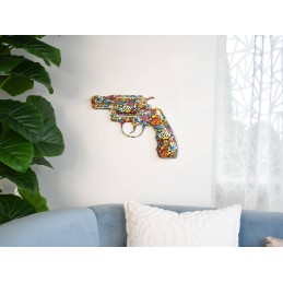 sculpture en résine graffiti pistol objet décoration intérieure style urbain sculpture en résine graffiti pistol objet décoration intérieure style urbain