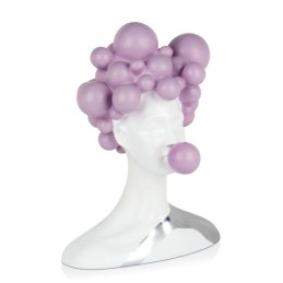 Sculpture en résine femme aux bulles couleur lilas, objet décoratif moderne Sculpture en résine femme aux bulles couleur lilas, objet décoratif moderne