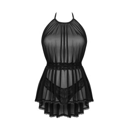 Serafia Nuisette et string - Noire M/L Serafia Nuisette et string - Noire M/L
