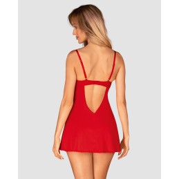 Ingridia nuisette et string - Rouge M/L