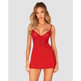 Ingridia nuisette et string - Rouge XL/XXL