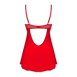 Ingridia nuisette et string - Rouge XL/XXL