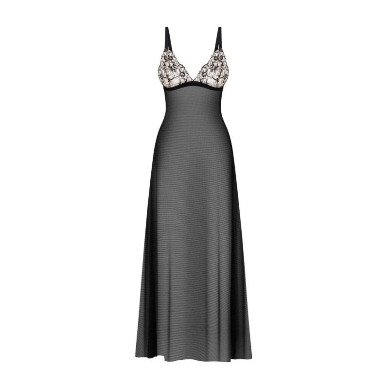 Vila blanes nuisette longue - Noire XS/S - Obsessive Exquisite - Lingerie Femme Vila blanes nuisette longue - Noire XS/S - Obsessive Exquisite - Lingerie Femme