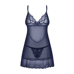 Nightly Blue nuisette et string - Bleu M/L