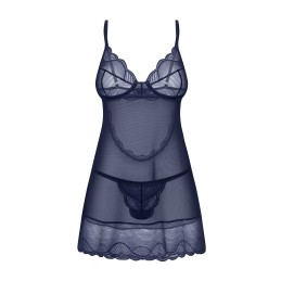 Nightly Blue nuisette et string - Bleu XL/XXL