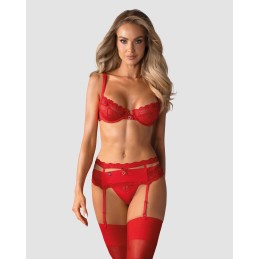 Heartina Ensemble 3 pcs - Rouge S/M Heartina Ensemble 3 pcs - Rouge S/M