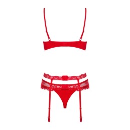 Heartina Ensemble 3 pcs - Rouge S/M Heartina Ensemble 3 pcs - Rouge S/M