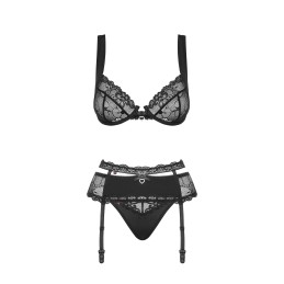 Heartina Ensemble 3 pcs - Noir S/M Heartina Ensemble 3 pcs - Noir S/M