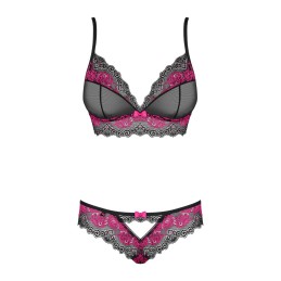Taille uniquelia Ensemble 2 pcs - Noir et Fuchsia S/M