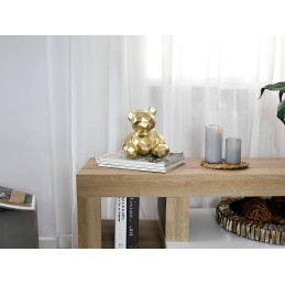 Petit ours à facettes en résine dorée, décoration moderne et tendance Petit ours à facettes en résine dorée, décoration moderne et tendance