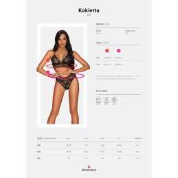 Kokietta Ensemble 2 pcs - Noir S/M