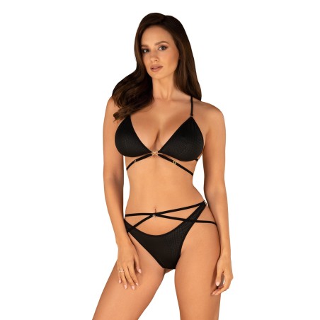Cobra Nive Ensemble 2 pcs - Noir S/M - Obsessive - Lingerie Femme
