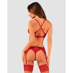Lacelove ensemble 3 piéces - Rouge XL/XXL Lacelove ensemble 3 piéces - Rouge XL/XXL